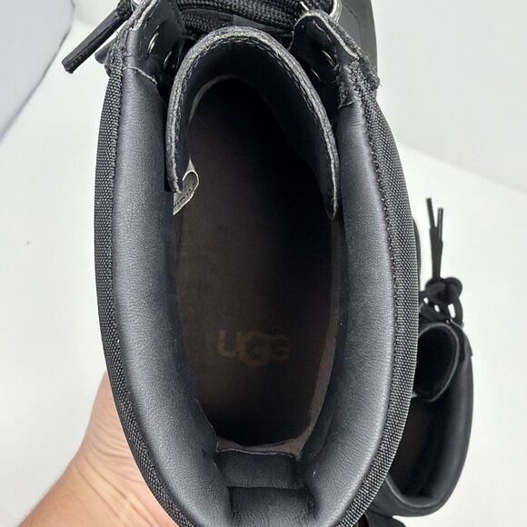UGG Maddock Waterproof Leather Lace Up Boots Black Men’s 10 EU 43 STORE MODEL